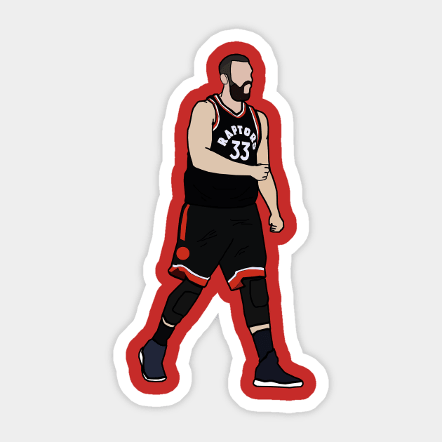 Marc Gasol - Toronto Raptors Sticker by xavierjfong